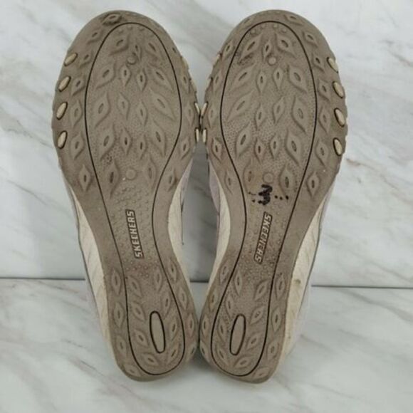 Skechers‎ Relaxed Fit Womens 8.5 Memory Foam Tan Pink Slip On Shoes 22451 - Picture 5 of 7